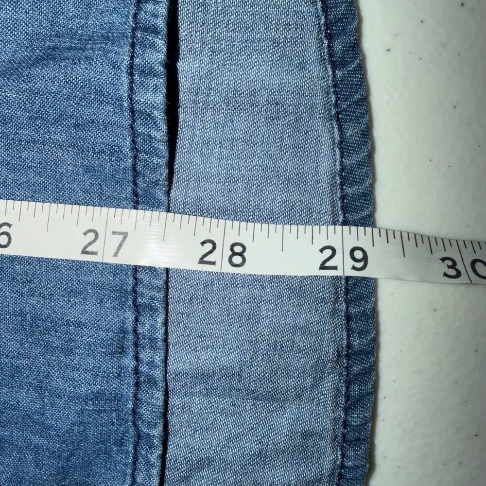 Talbots Button Back Womens Size Large Chambray Lo… - image 6